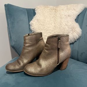 Nordstrom Gold ankle leather boots